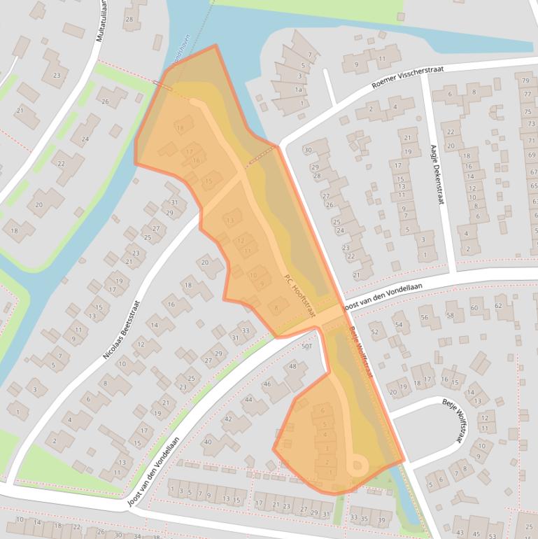 Kaart van postcodegebied 3245RJ.