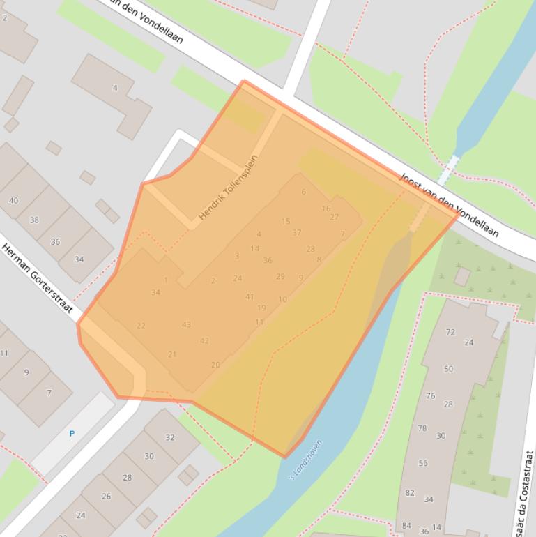 Kaart van postcodegebied 3245RS.