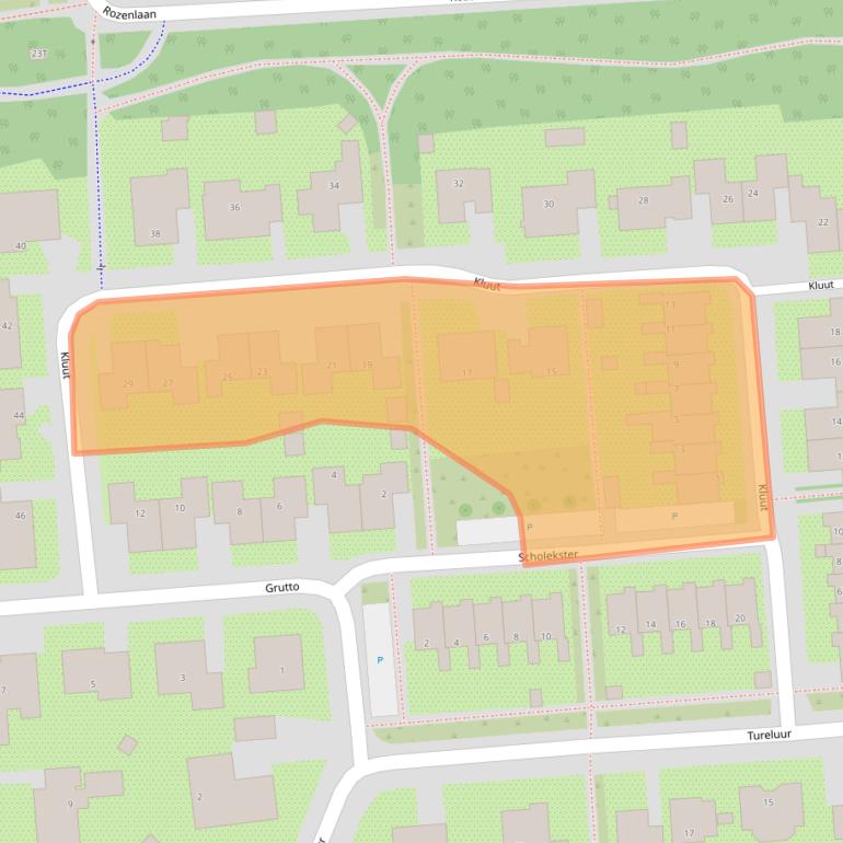 Kaart van postcodegebied 3245TB.