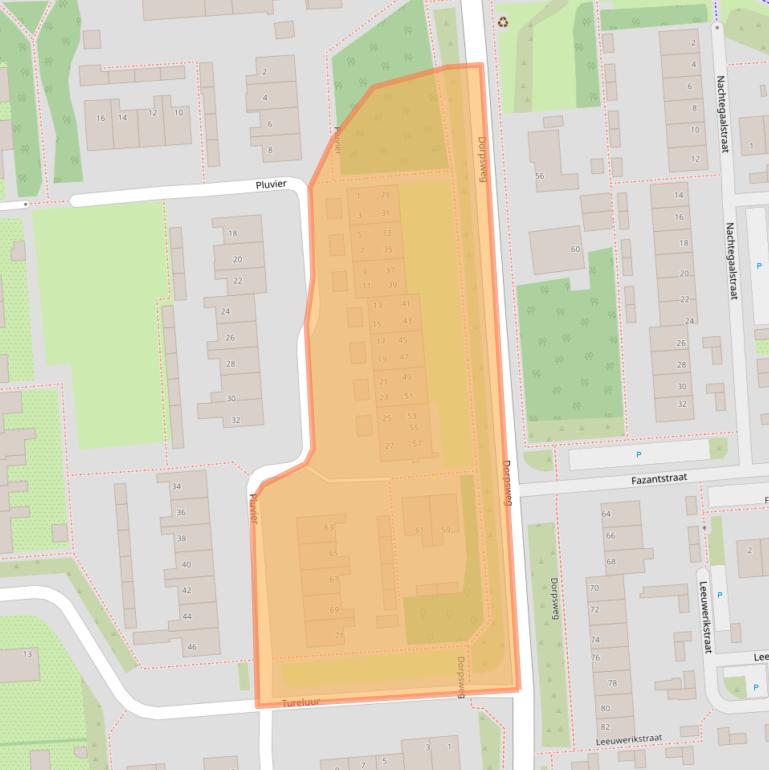 Kaart van postcodegebied 3245TD.