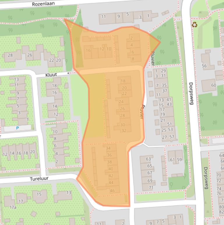 Kaart van postcodegebied 3245TE.