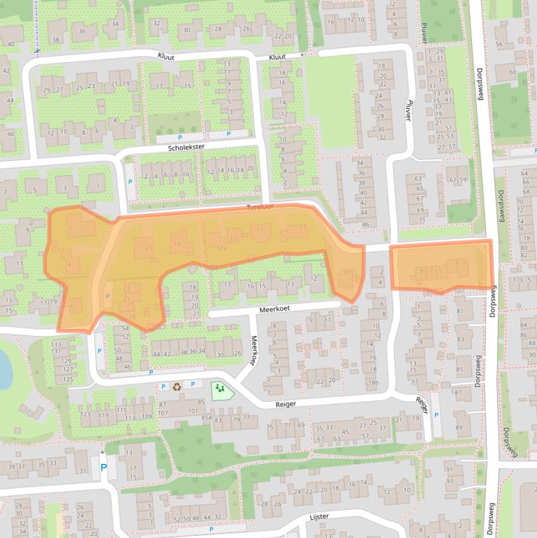 Kaart van postcodegebied 3245TH.