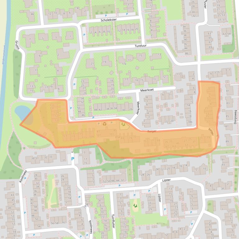 Kaart van postcodegebied 3245TM.