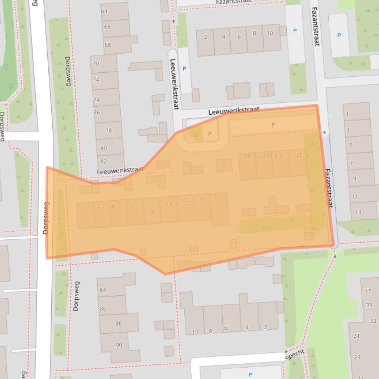 Kaart van postcodegebied 3245VG.