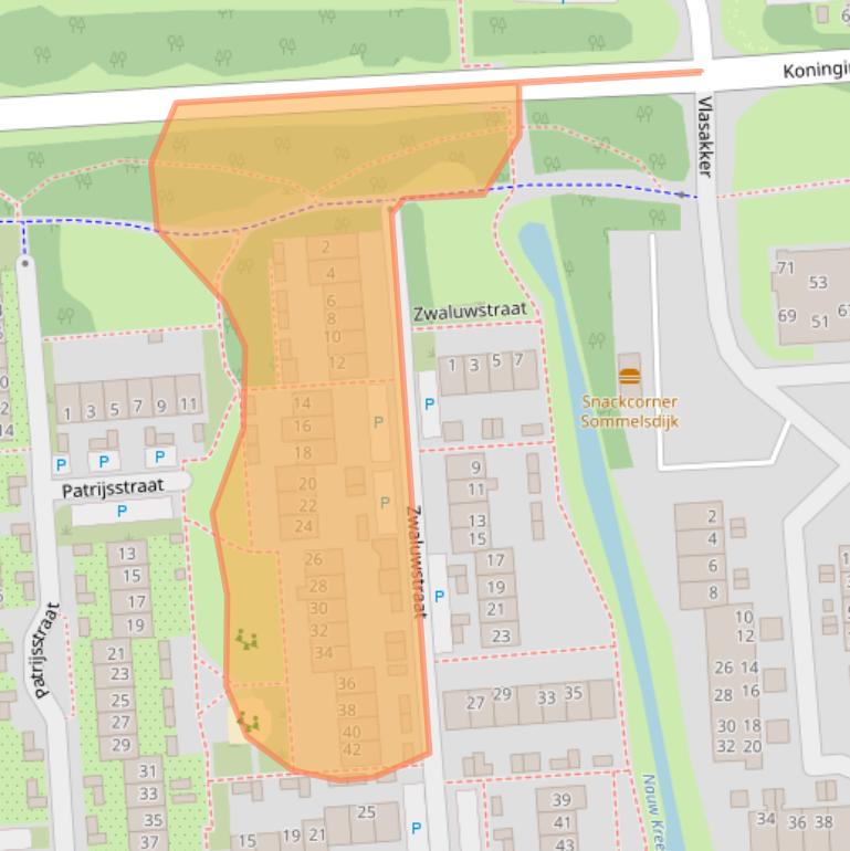 Kaart van postcodegebied 3245VN.
