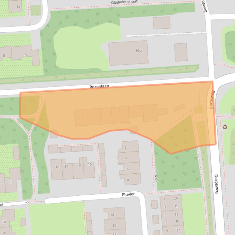 Kaart van postcodegebied 3245VR.