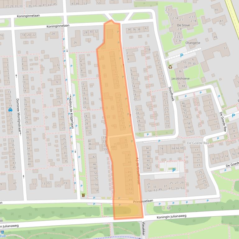 Kaart van postcodegebied 3245XA.