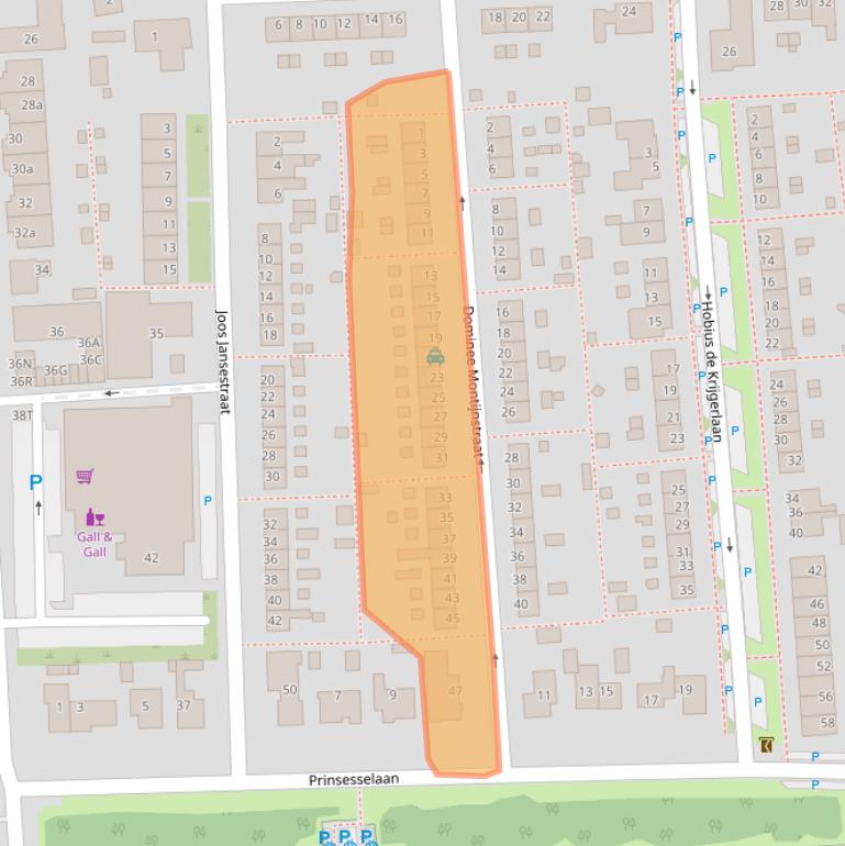 Kaart van postcodegebied 3245XC.