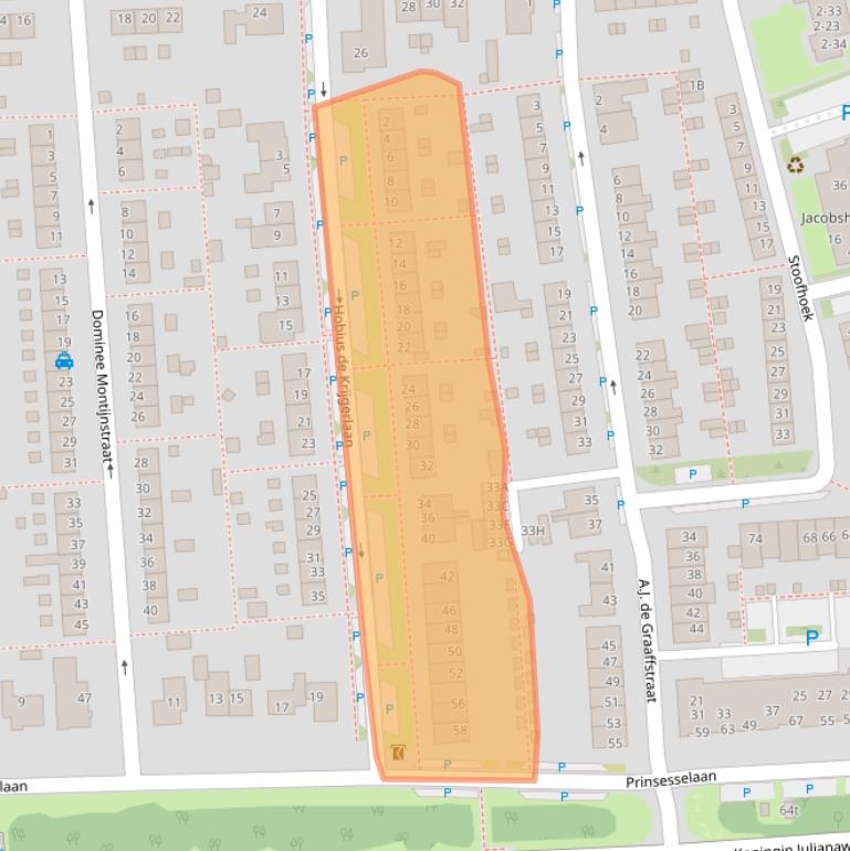 Kaart van postcodegebied 3245XG.
