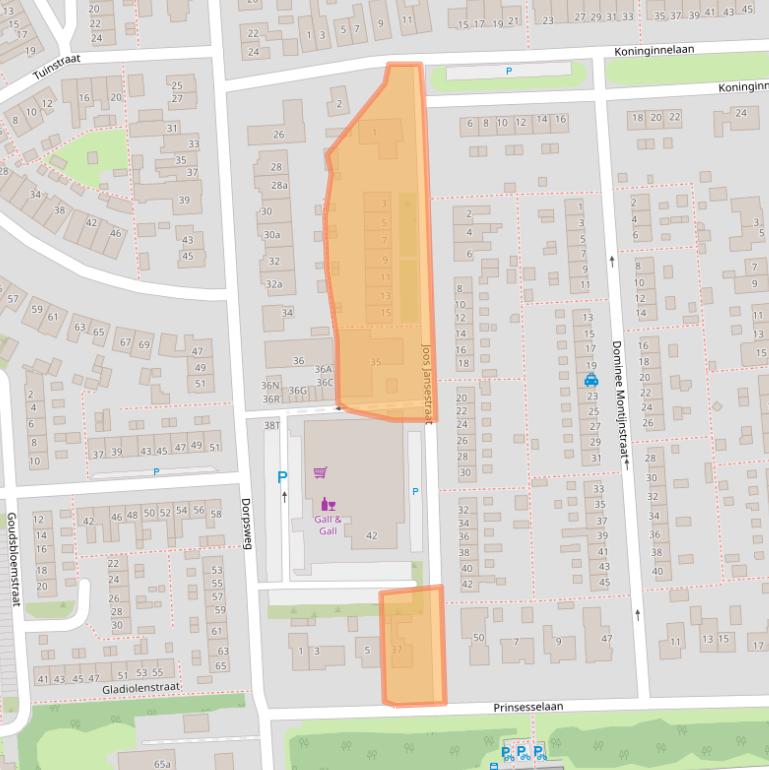 Kaart van postcodegebied 3245XH.