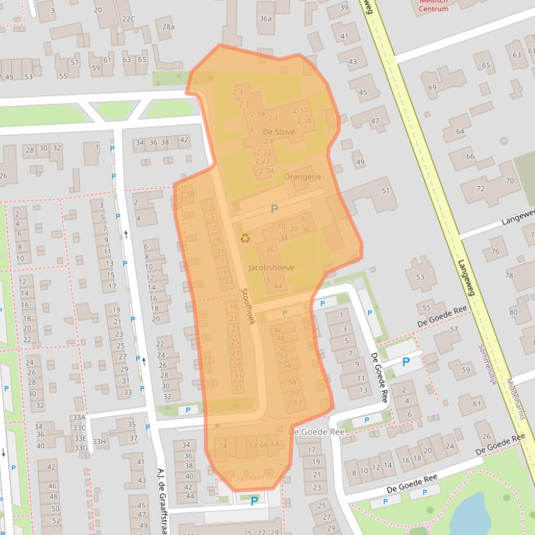 Kaart van postcodegebied 3245XR.