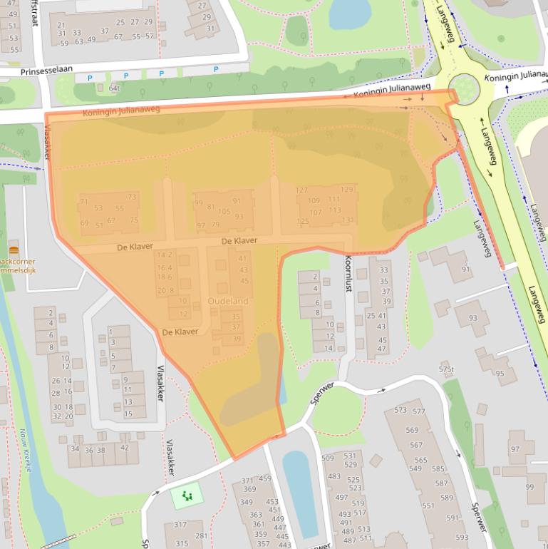 Kaart van postcodegebied 3245XT.