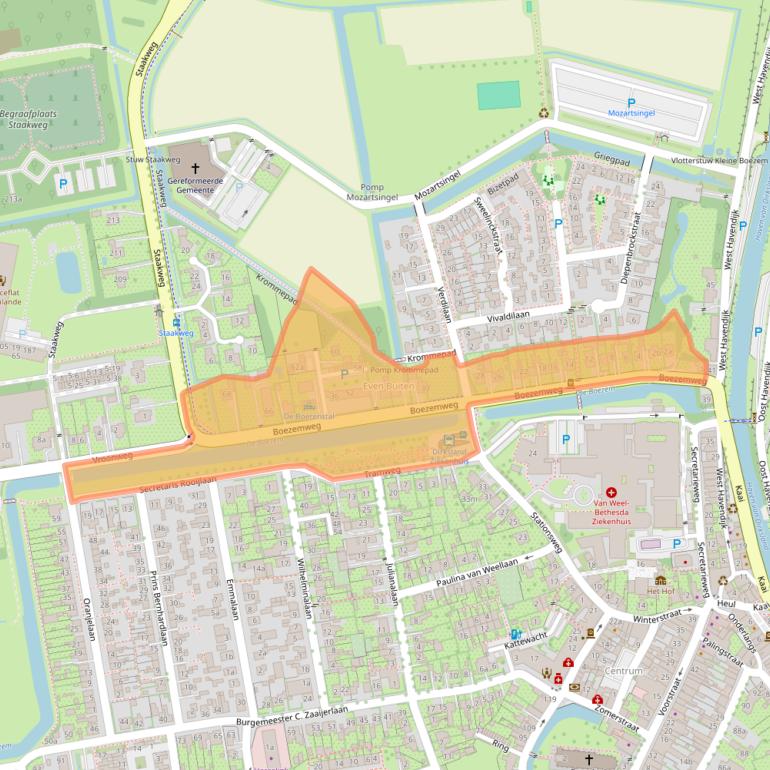 Kaart van postcodegebied 3247BB.