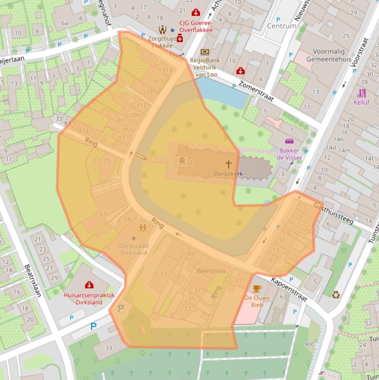 Kaart van postcodegebied 3247BN.