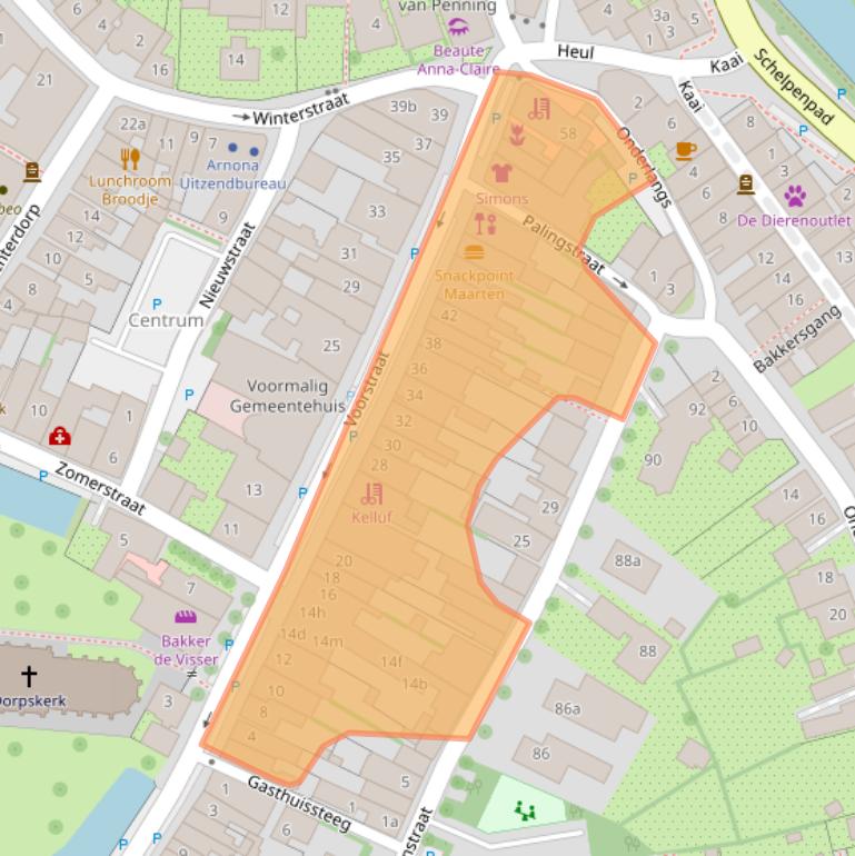 Kaart van postcodegebied 3247CE.