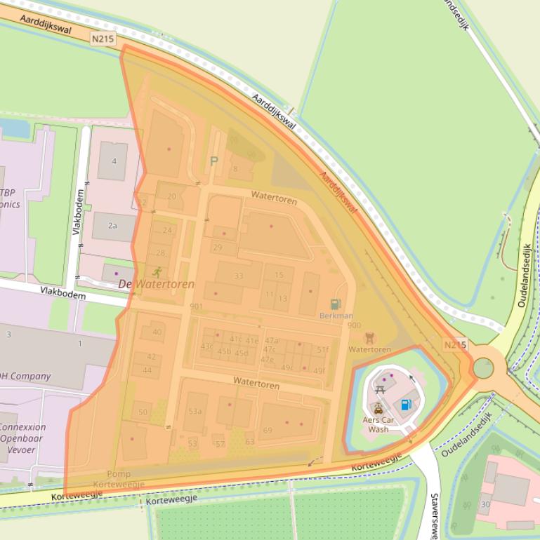 Kaart van postcodegebied 3247CL.