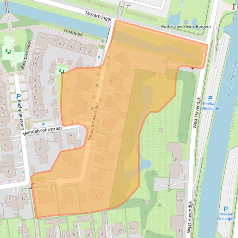 Kaart van postcodegebied 3247EJ.