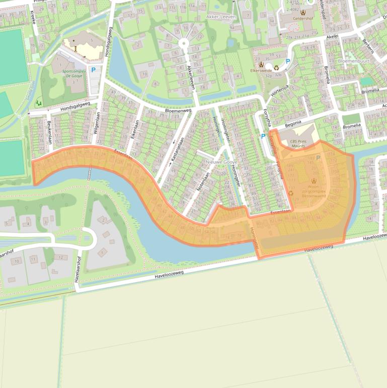 Kaart van postcodegebied 3247GG.