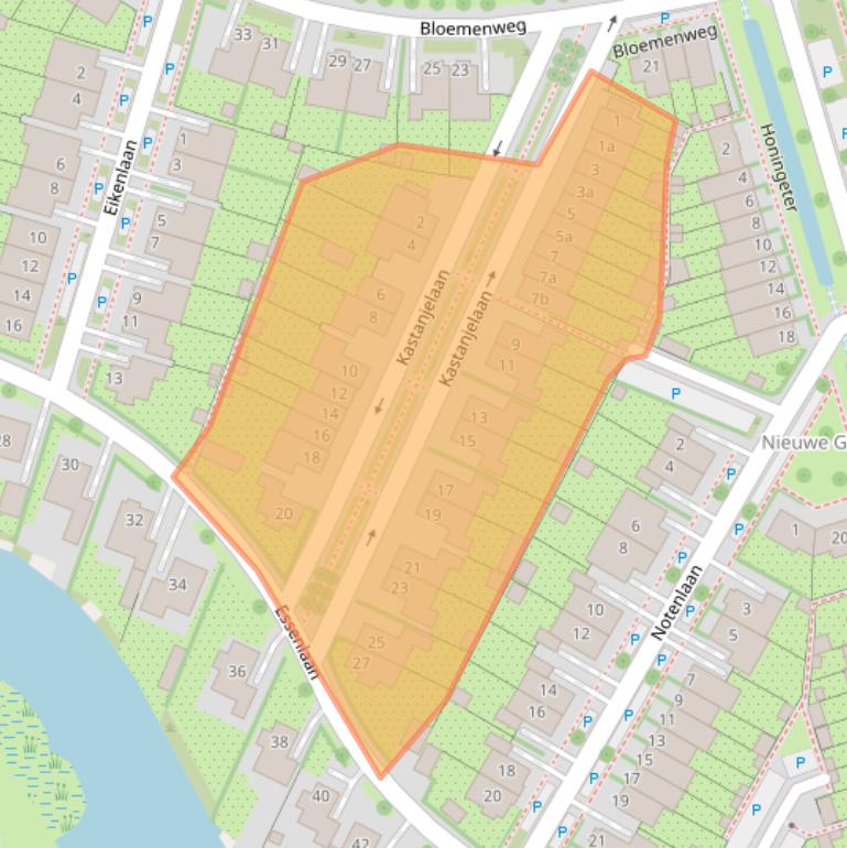 Kaart van postcodegebied 3247GJ.