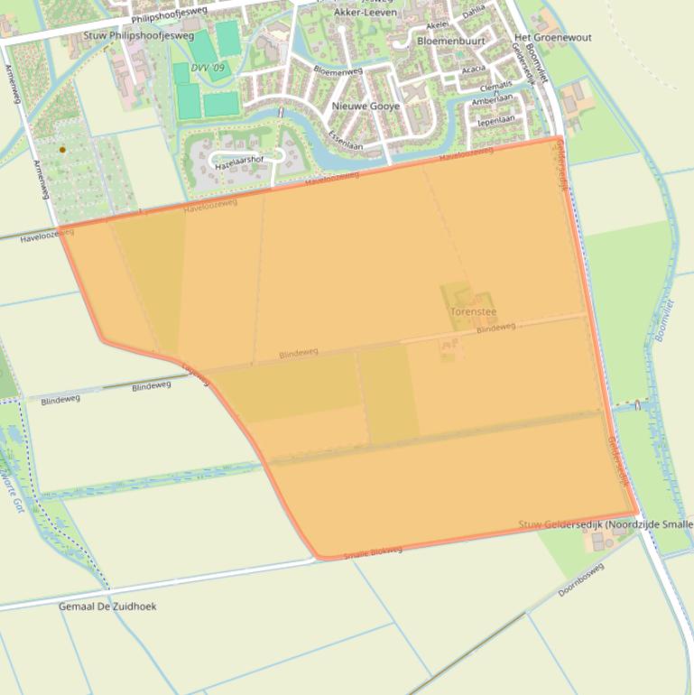 Kaart van postcodegebied 3247KB.