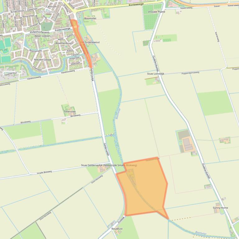 Kaart van postcodegebied 3247KC.