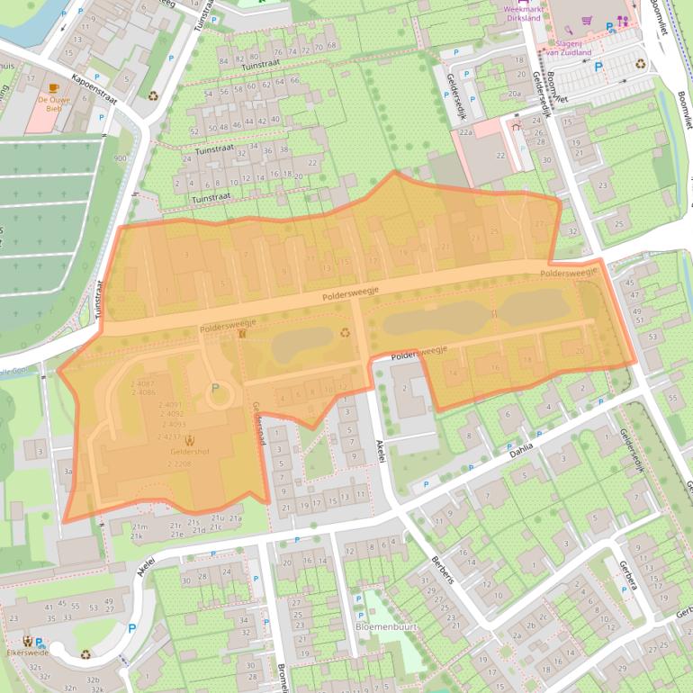 Kaart van postcodegebied 3247KE.