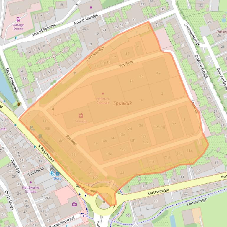 Kaart van postcodegebied 3247LK.