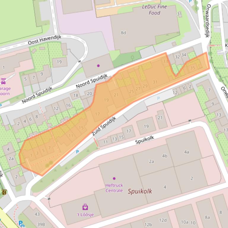 Kaart van postcodegebied 3247LN.