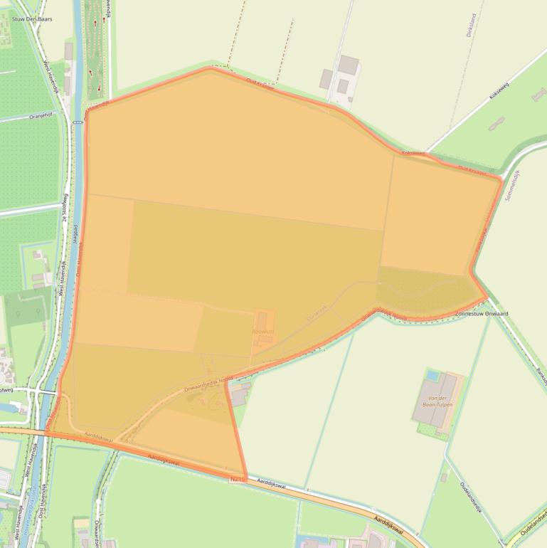 Kaart van postcodegebied 3247LT.