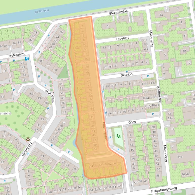 Kaart van postcodegebied 3247XC.