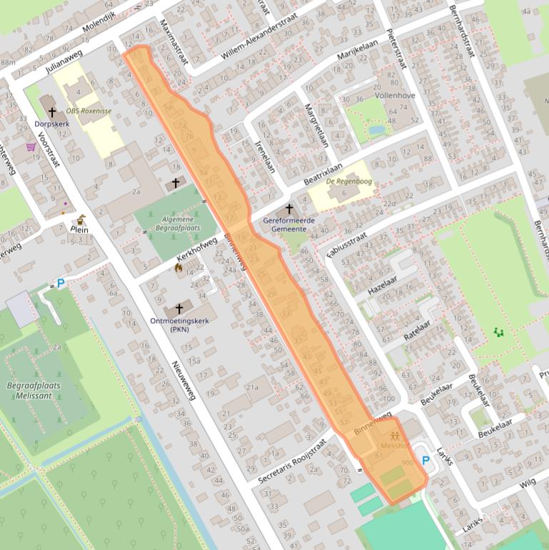 Kaart van postcodegebied 3248AE.