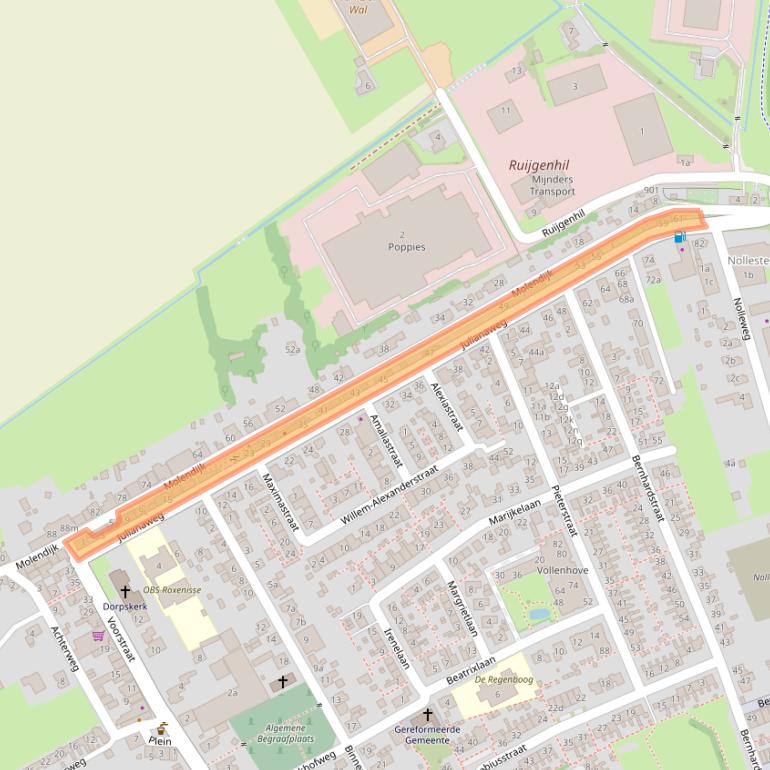 Kaart van postcodegebied 3248AM.