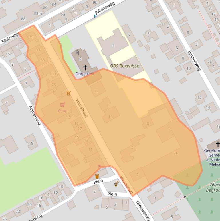 Kaart van postcodegebied 3248BL.