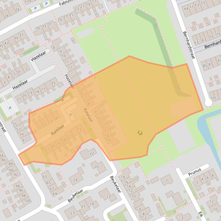 Kaart van postcodegebied 3248BN.