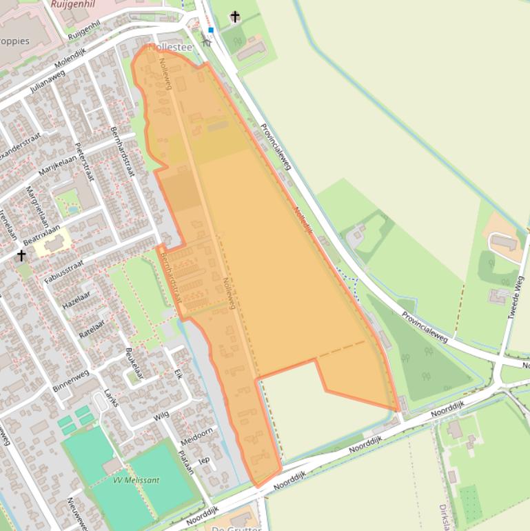 Kaart van postcodegebied 3248LE.
