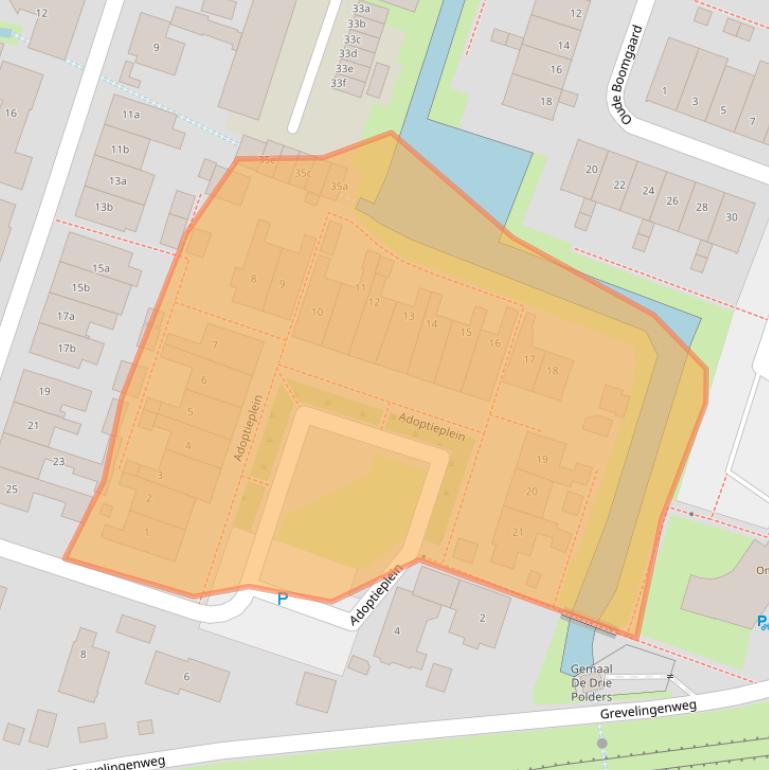 Kaart van postcodegebied 3249AB.