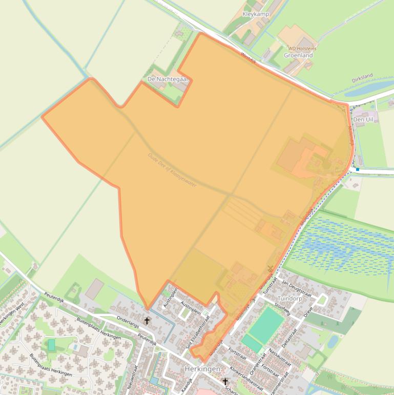 Kaart van postcodegebied 3249AN.