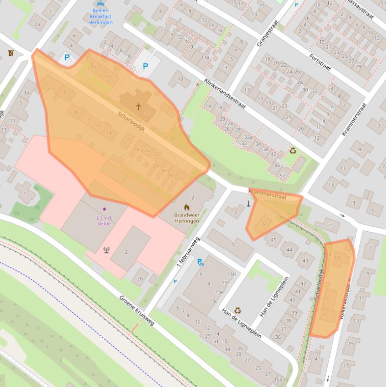 Kaart van postcodegebied 3249BA.