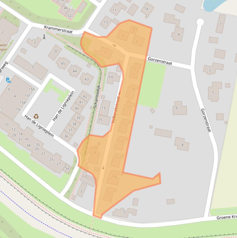 Kaart van postcodegebied 3249BG.