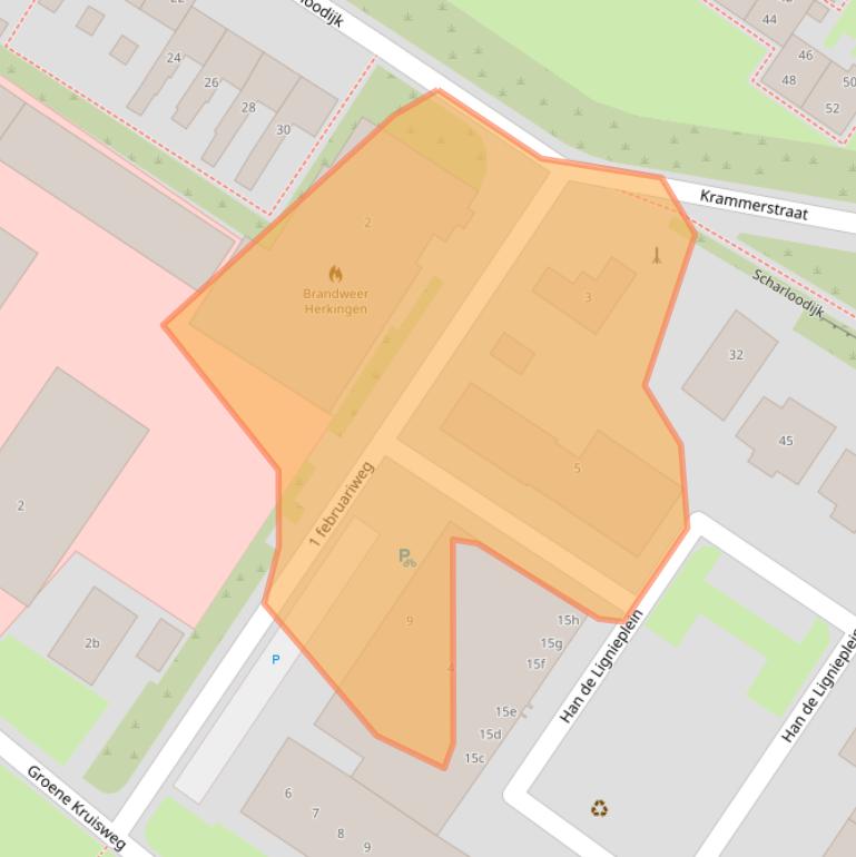 Kaart van postcodegebied 3249BK.