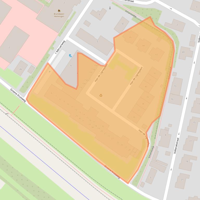 Kaart van postcodegebied 3249BM.