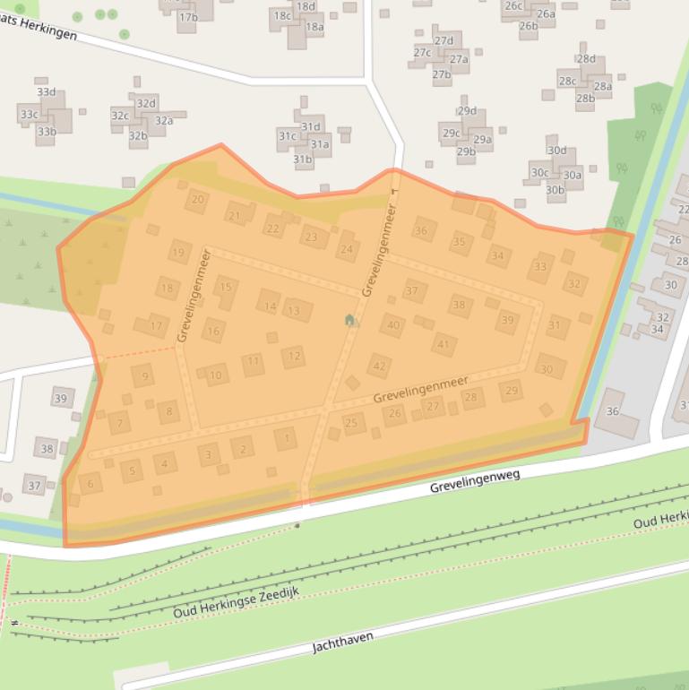 Kaart van postcodegebied 3249BW.