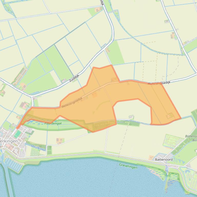 Kaart van postcodegebied 3249LB.