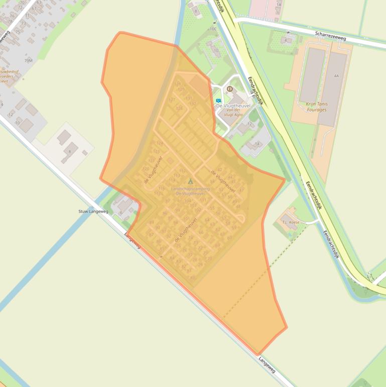 Kaart van postcodegebied 3251AE.