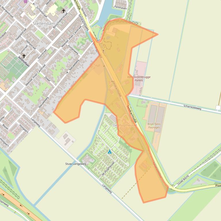 Kaart van postcodegebied 3251AG.