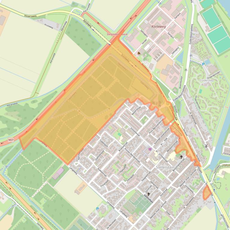 Kaart van postcodegebied 3251AH.