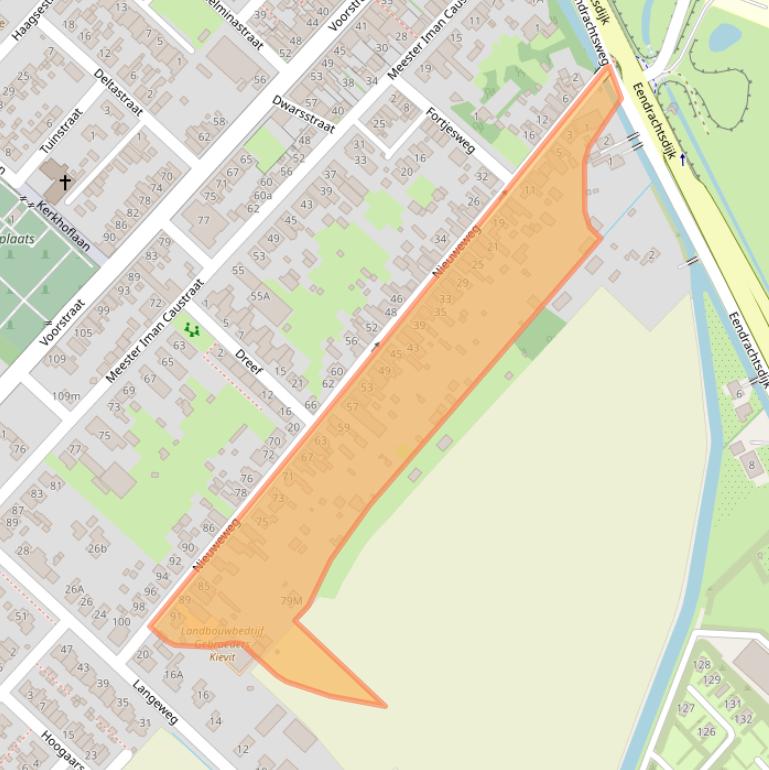 Kaart van postcodegebied 3251AS.