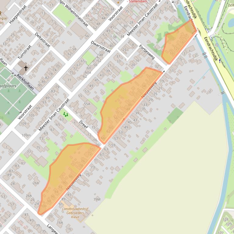 Kaart van postcodegebied 3251AT.