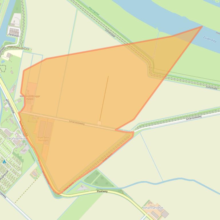 Kaart van postcodegebied 3251AW.