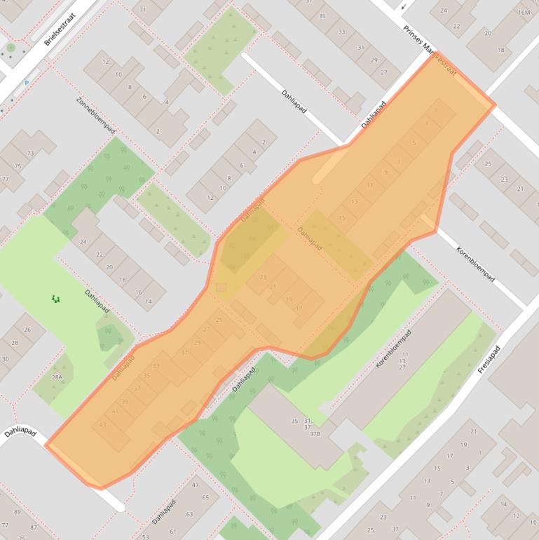 Kaart van postcodegebied 3251CH.
